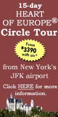 $110 air tax/fees add'l FREE Europe Tour Brochure - Click HERE!